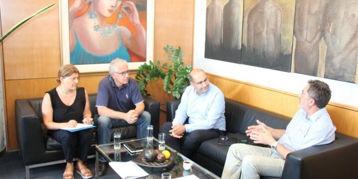 Larnaca Mayor and MaRITeC-X members meet with the Rector of the University of Cyprus
